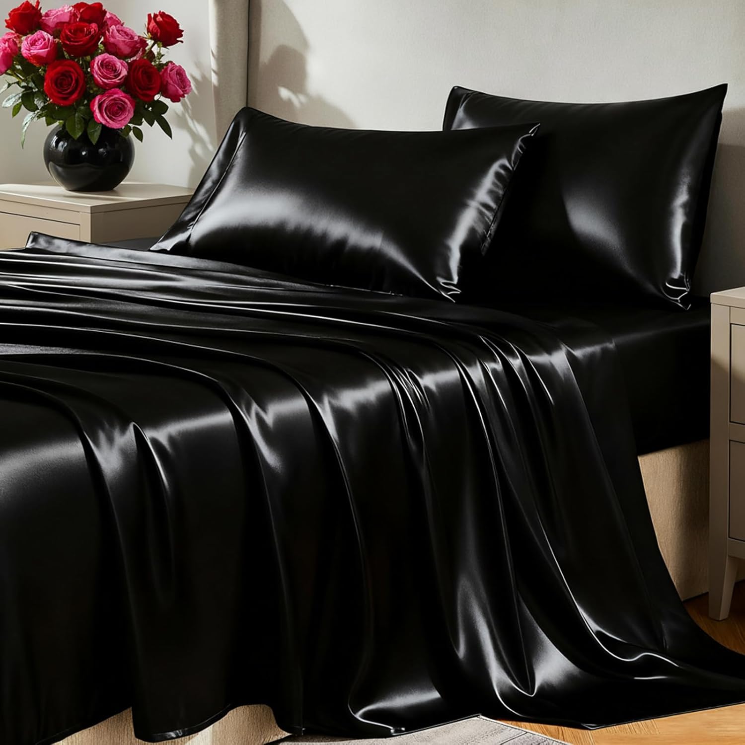 Black Satin Sheets