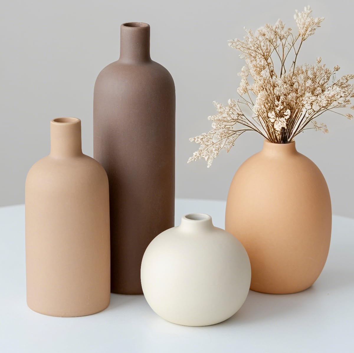 Modern Ceramic Vase Set, 4 Piece